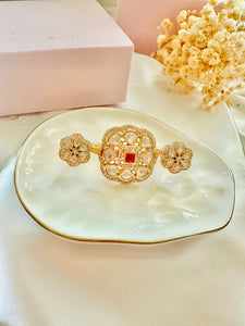 Ruby kundan ring