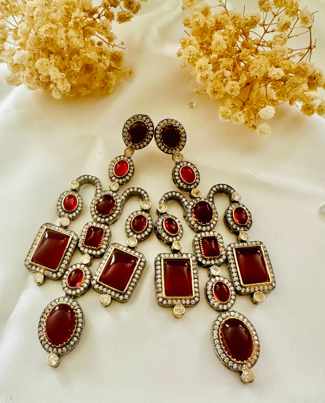 Ruby sabya inspired earrings